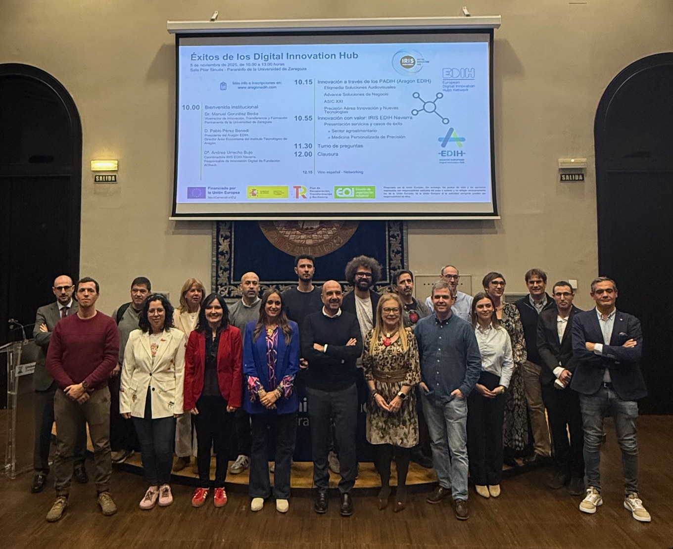 hub navarra y aragón se unen en una jornada de networking en el paraninfo de la universidad de Zaragoza